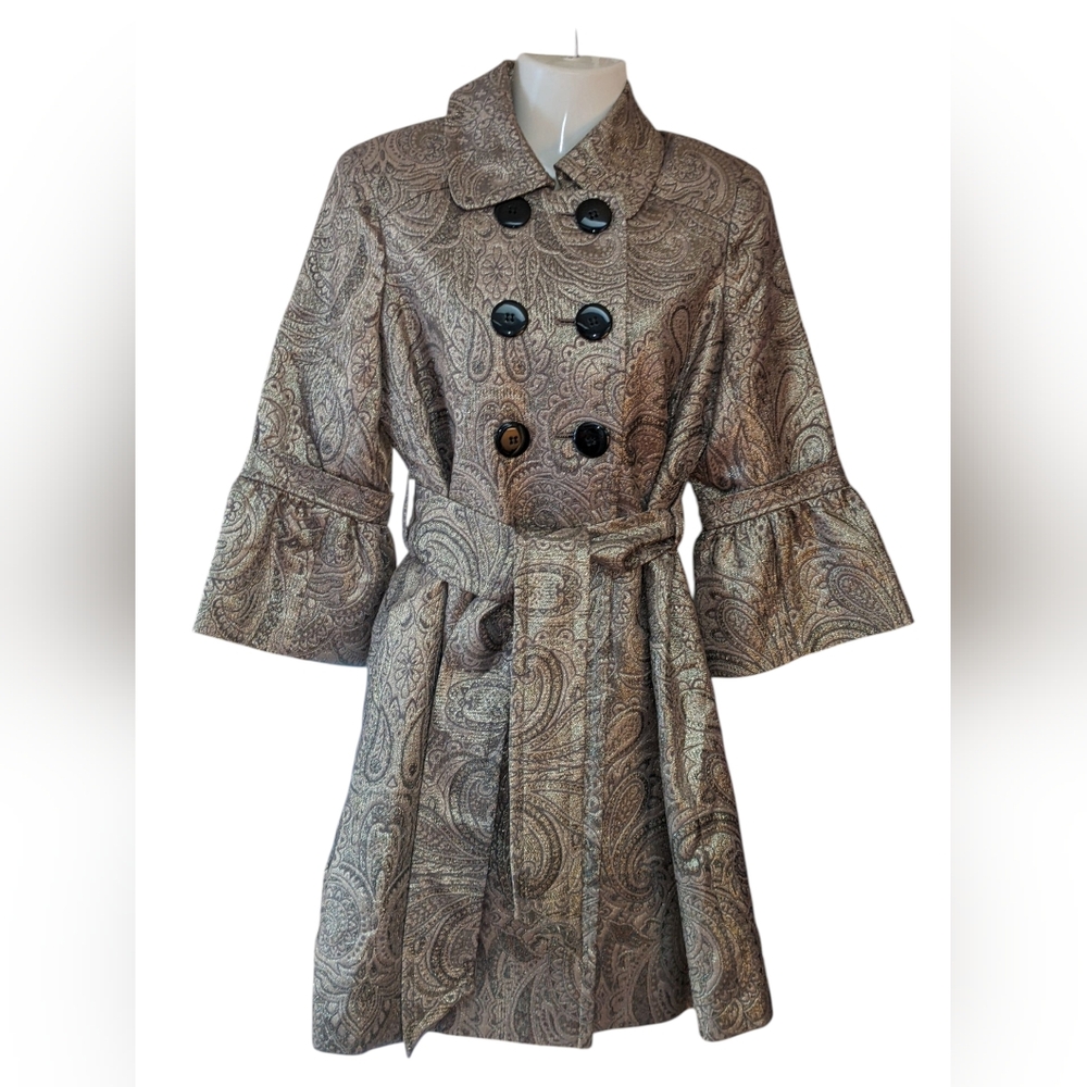 Tapemeasure  Metalic Paisley Women's Coat Size 6